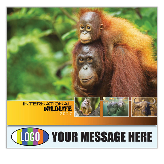 2027 Business Promo Calendar - International Wildlife - Printed with your Logo, Name and message
