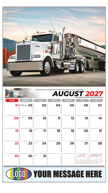 2027 Business Promo Calendar - Kings of the Road - Kenworth - August