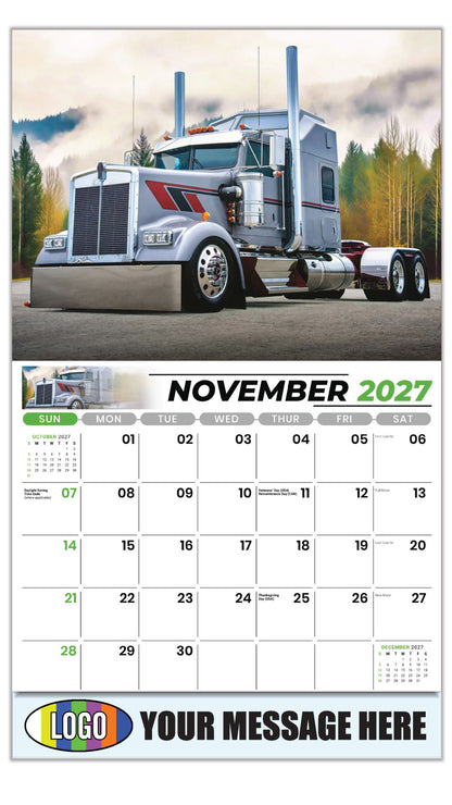 2027 Business Promotion Calendar - Kings of the Road - Kenworth - November