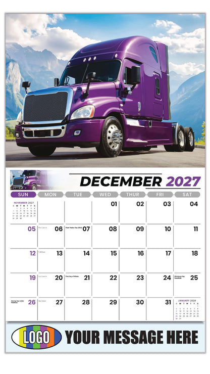 2027 Business Promotion Calendar - Kings of the Road - Freightliner - December