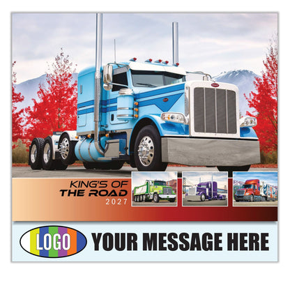 2027 Business Promotion Calendar - Kings of the Road - Printed with your Logo, Name and message