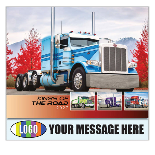 2027 Business Promotion Calendar - Kings of the Road - Printed with your Logo, Name and message