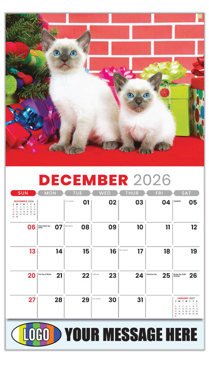 2027 Business Promotional Calendar - Kittens - December_a