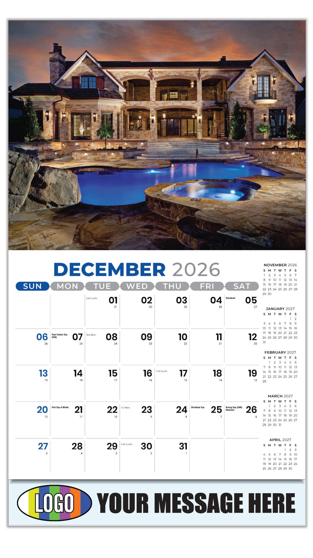 2027 Business Promotional Calendar - Luxury Homes - December_a