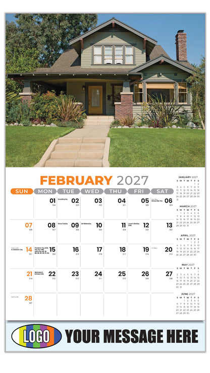2027 Business Promotional Calendar - Luxury Homes - February