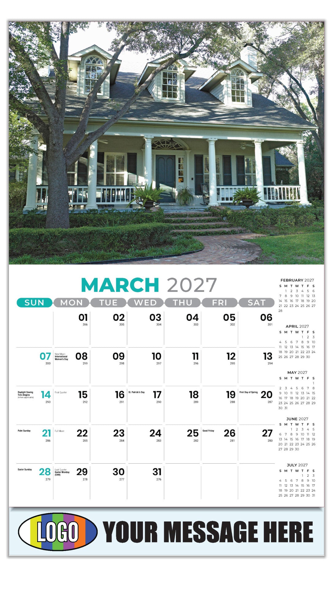 2027 Business Promotional Calendar - Luxury Homes - March