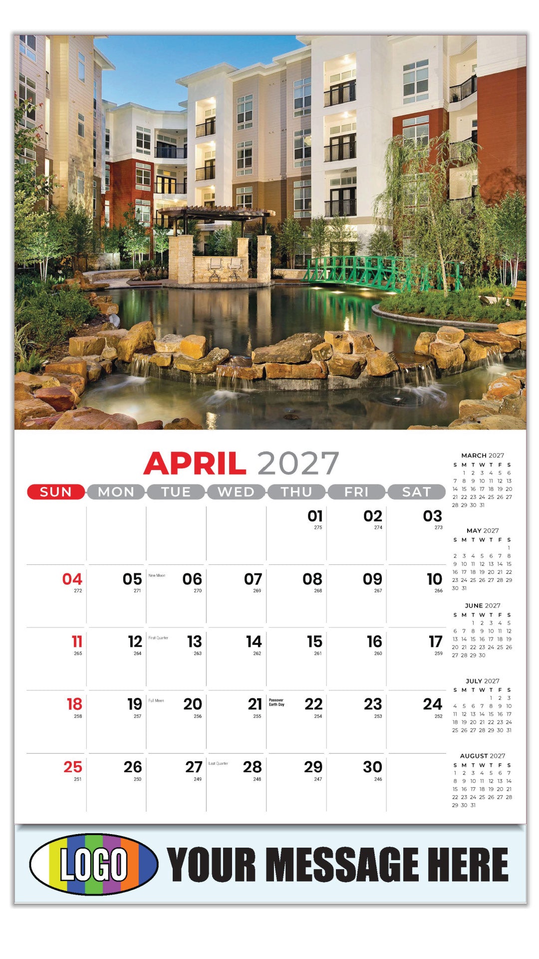2027 Business Advertising Calendar - Luxury Homes - April