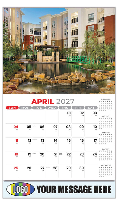 2027 Business Advertising Calendar - Luxury Homes - April