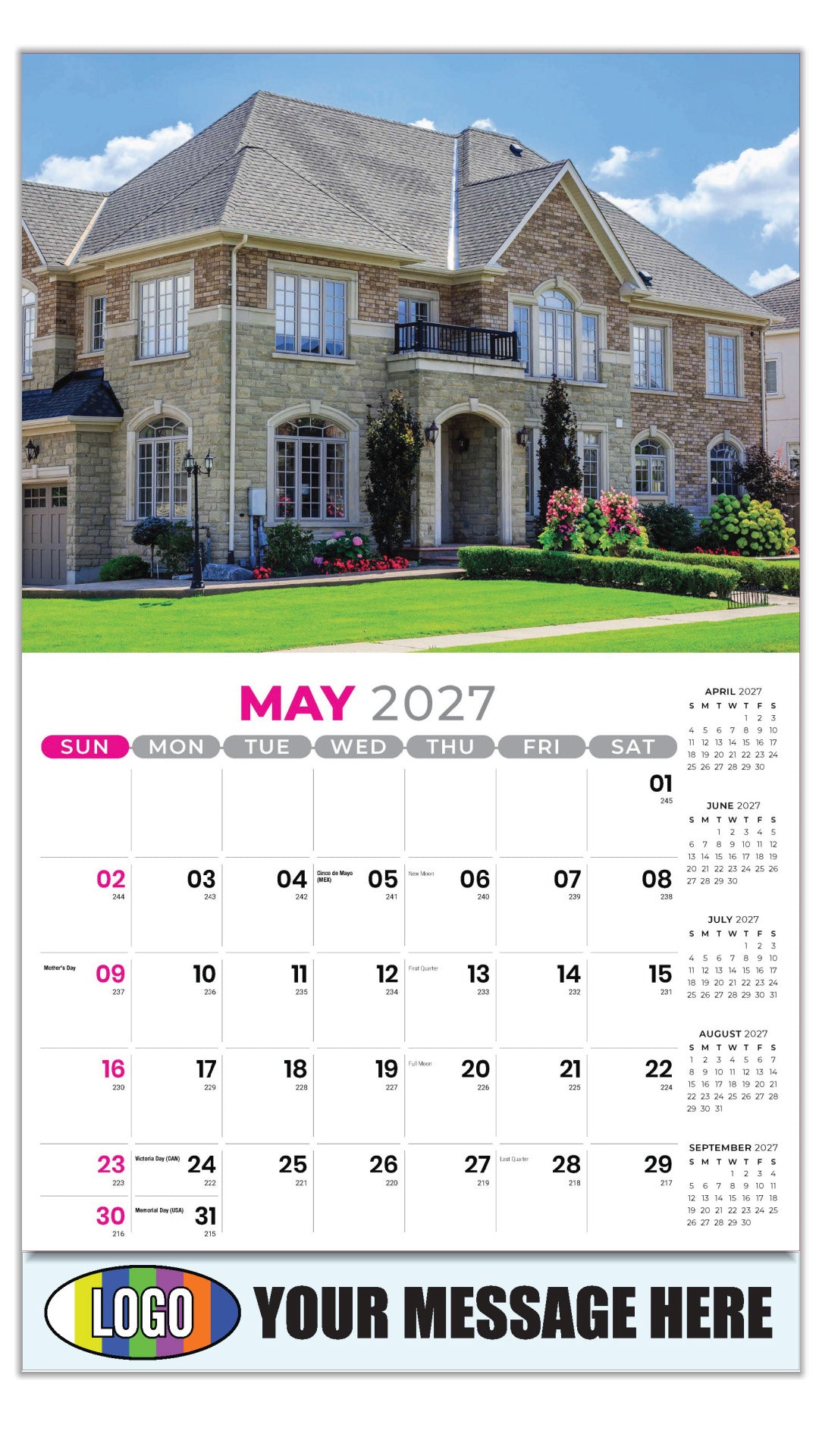2027 Business Advertising Calendar - Luxury Homes - May
