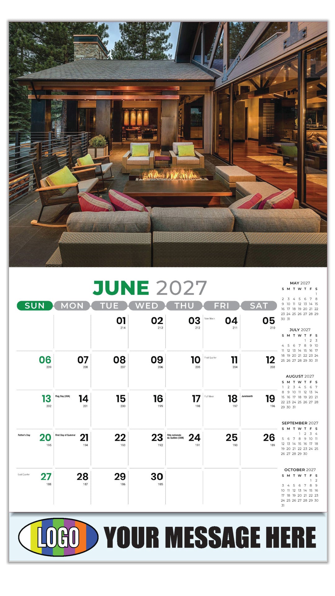 2027 Business Advertising Calendar - Luxury Homes - June
