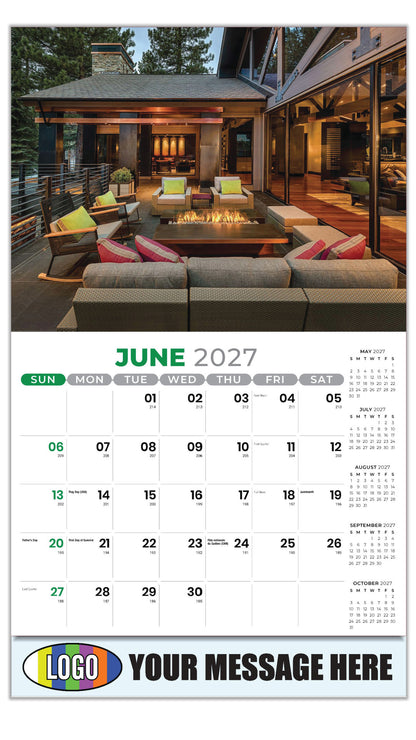 2027 Business Advertising Calendar - Luxury Homes - June