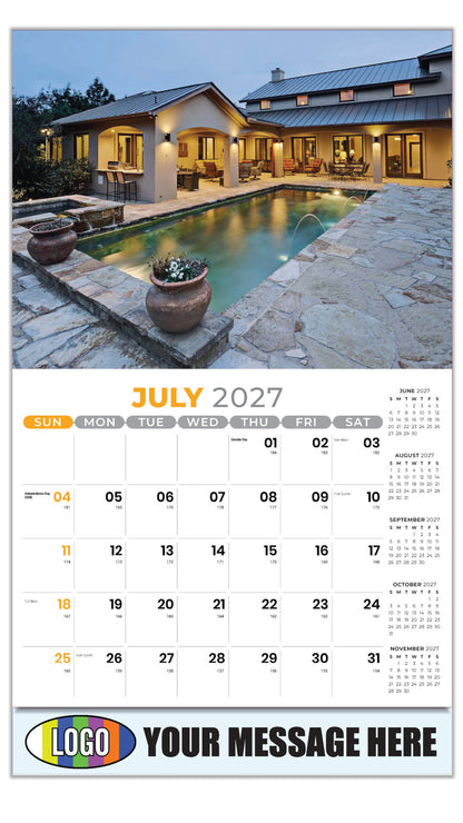 2027 Business Promo Calendar - Luxury Homes - July