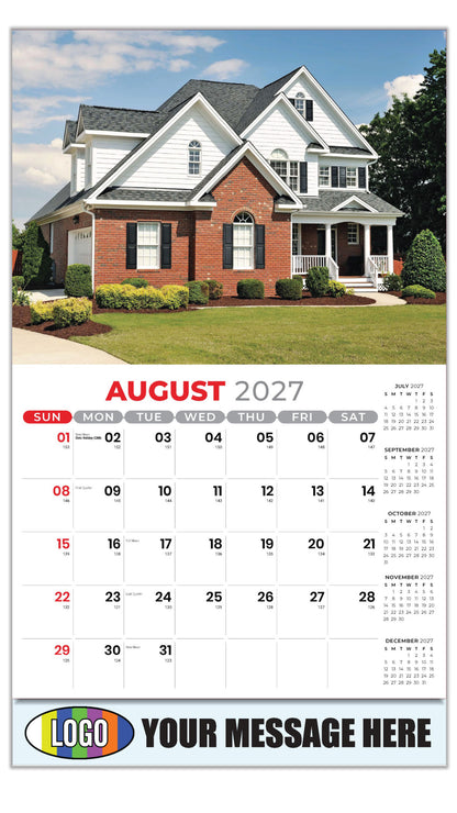 2027 Business Promo Calendar - Luxury Homes - August