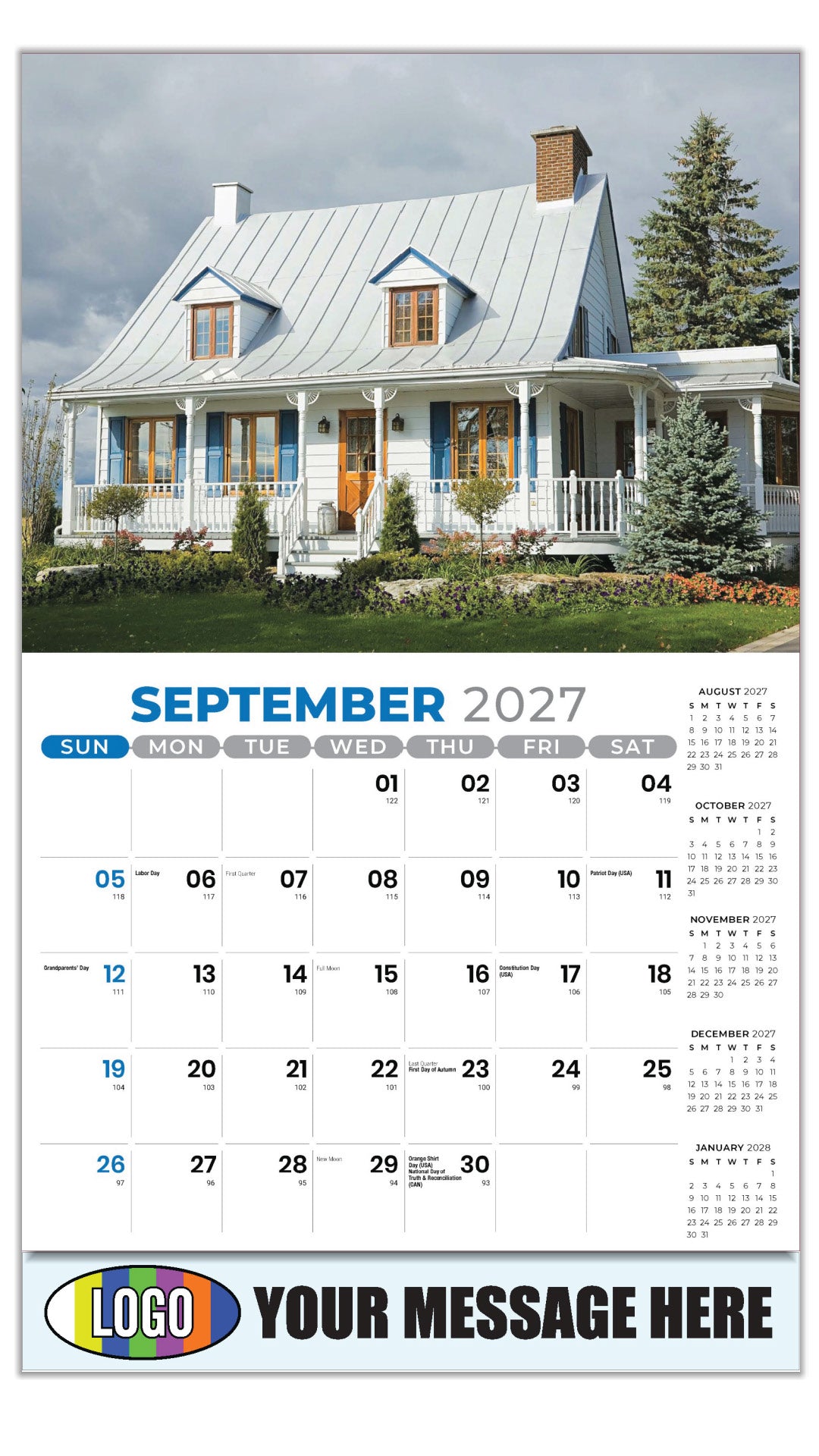 2027 Business Promo Calendar - Luxury Homes - September
