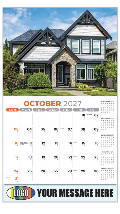 2027 Business Promotion Calendar - Luxury Homes - October