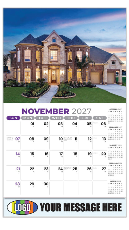 2027 Business Promotion Calendar - Luxury Homes - November