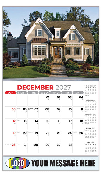 2027 Business Promotion Calendar - Luxury Homes - December