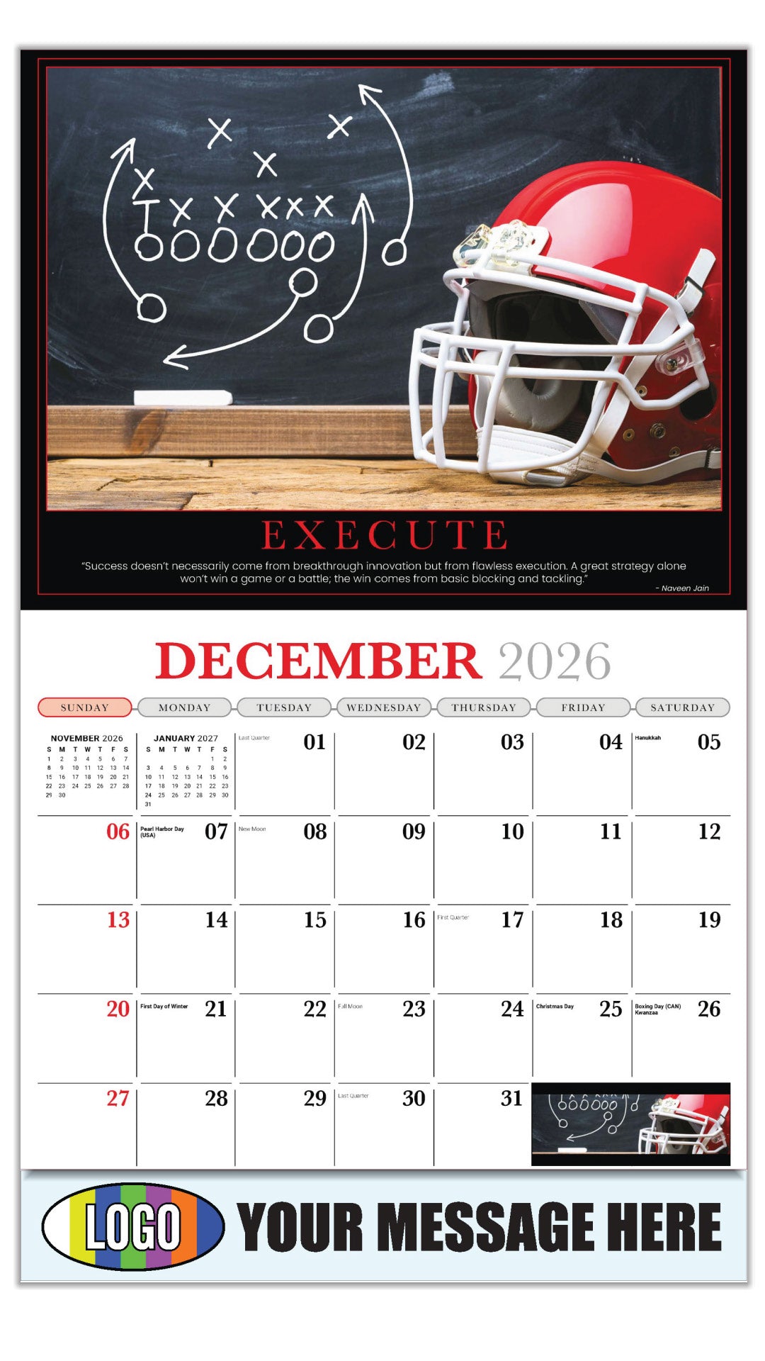 2027 Business Promotional Calendar - Motivational Poster - EXECUTE - December_a