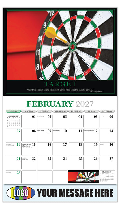2027 Business Promotional Calendar - Motivational Poster - TARGET - February