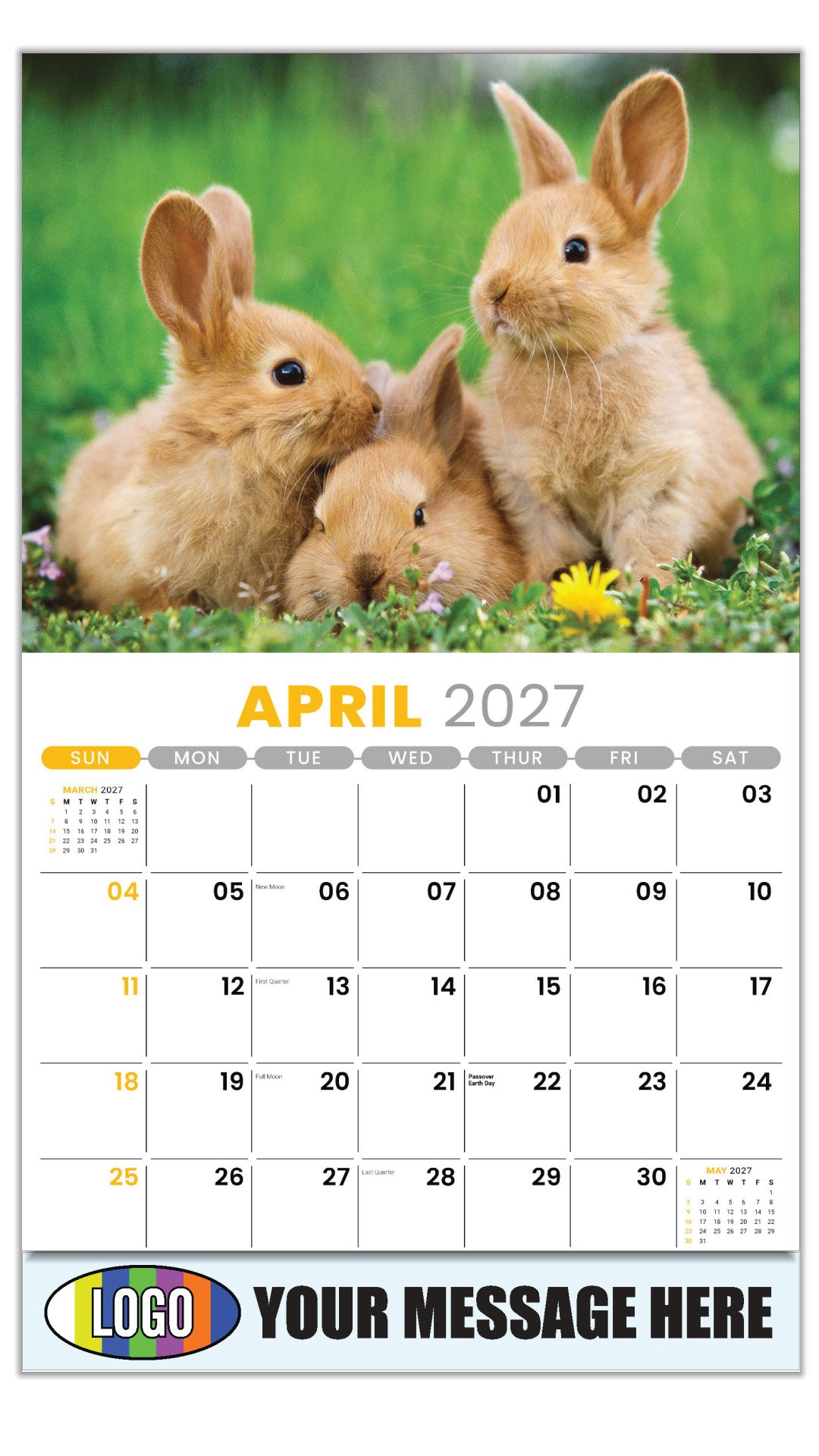 2027 Business Advertising Calendar - Pets - April