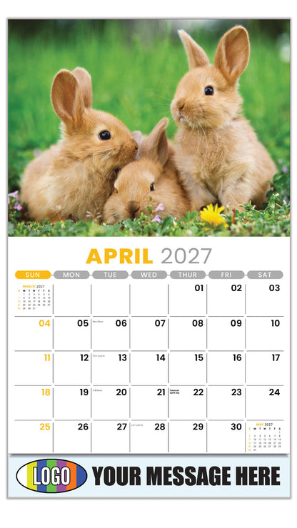 2027 Business Advertising Calendar - Pets - April