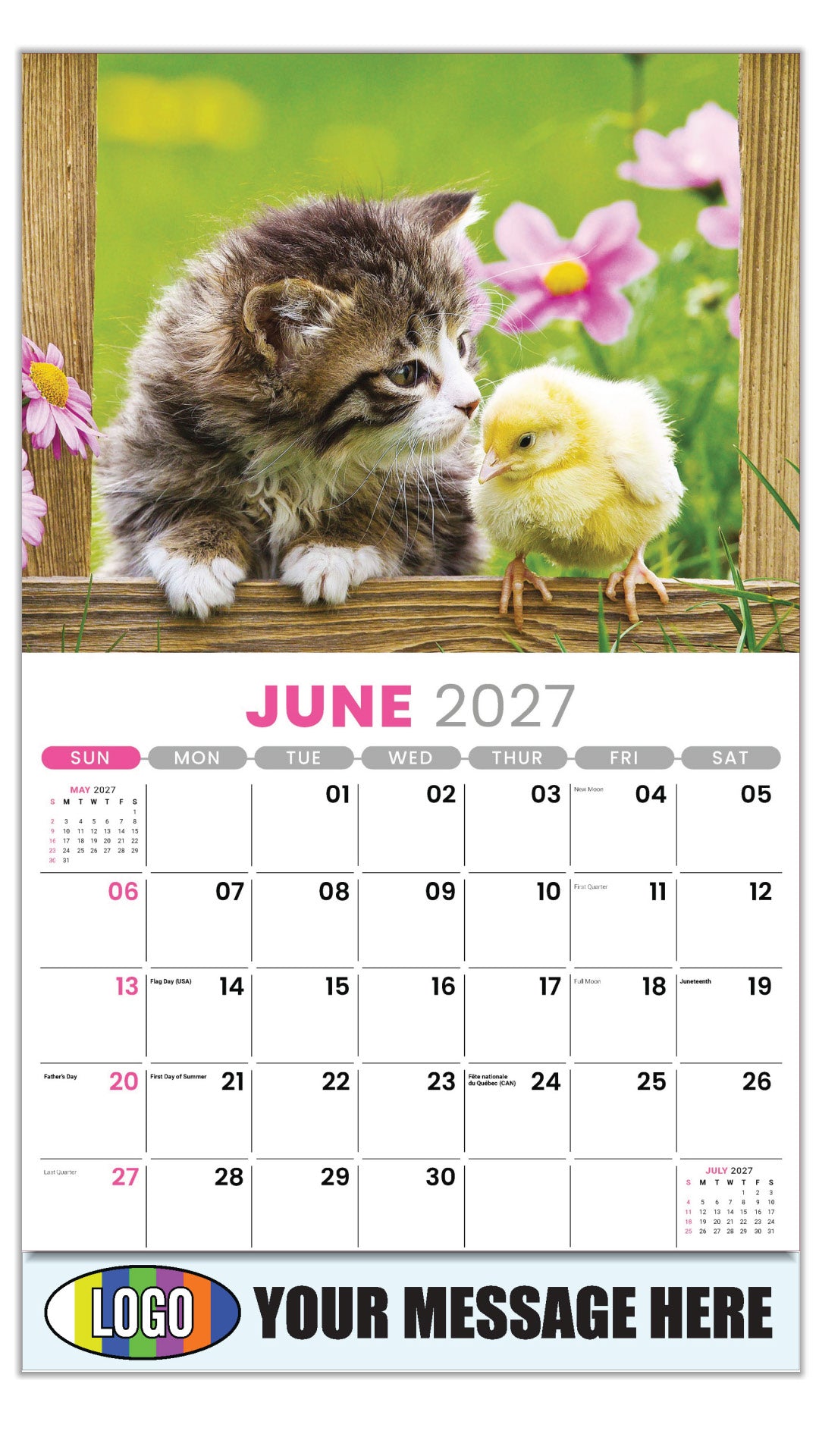 2027 Business Advertising Calendar - Pets - June