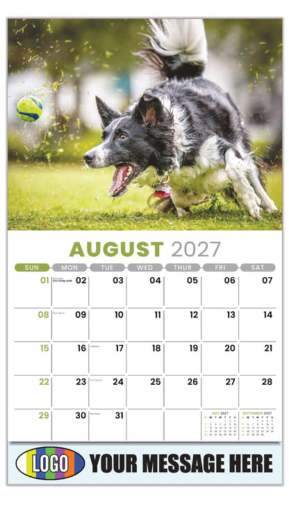 2027 Business Promo Calendar - Pets - August