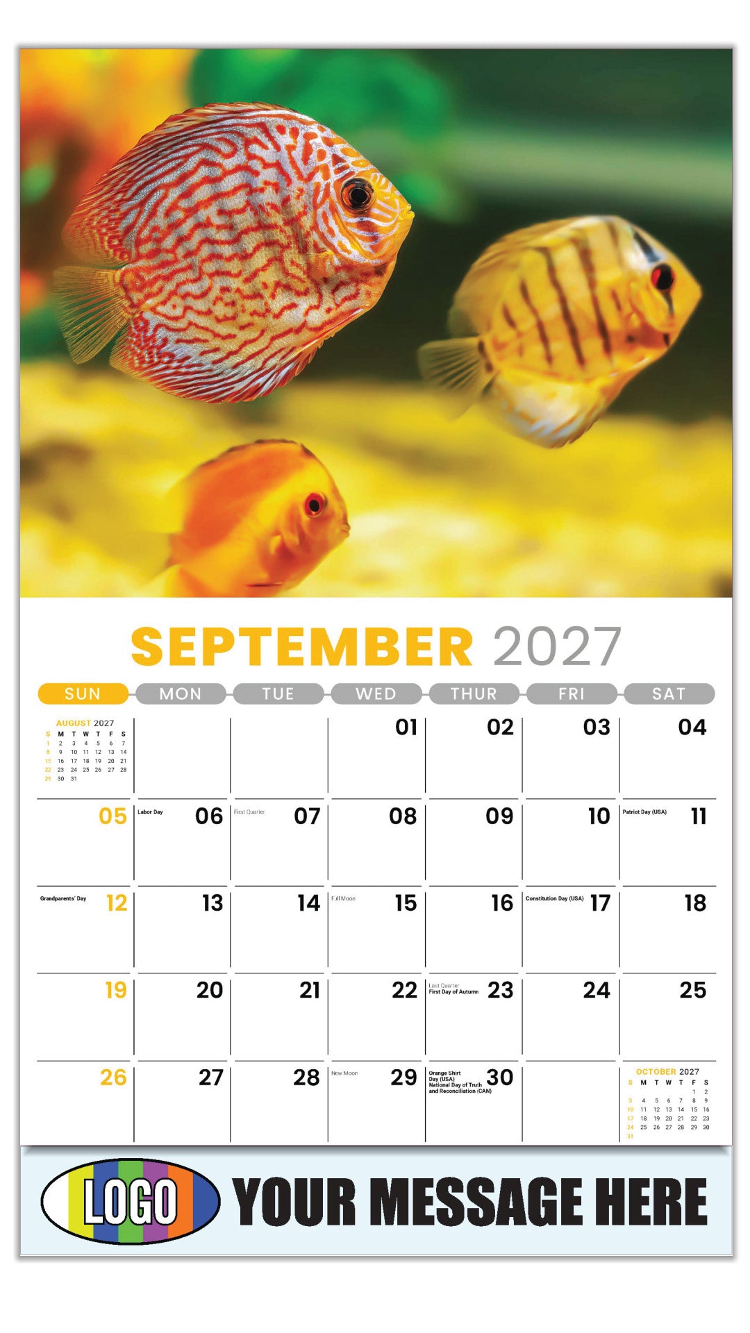 2027 Business Promo Calendar - Pets - September