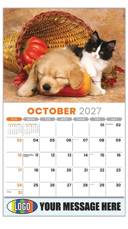 2027 Business Promotion Calendar - Pets - October