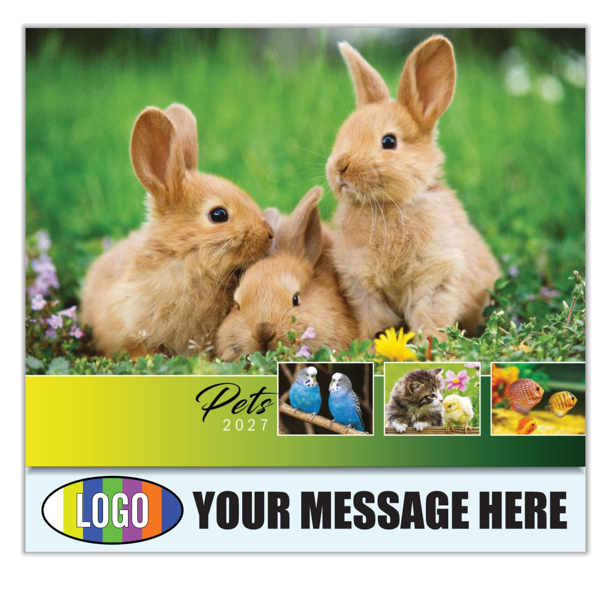 2027 Business Promo Calendar - Pets - Printed with your Logo, Name and message