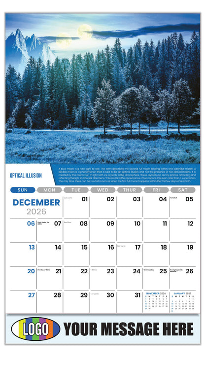 2027 Business Promotional Calendar Planet Earth - December_a - Optical Illusion