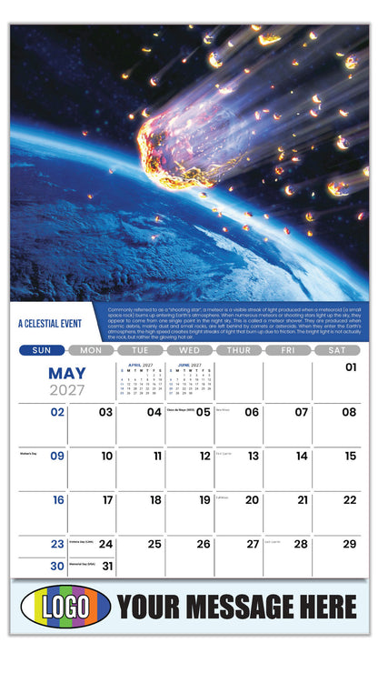 2027 Business Advertising Calendar Planet Earth - May - A Celestial Event