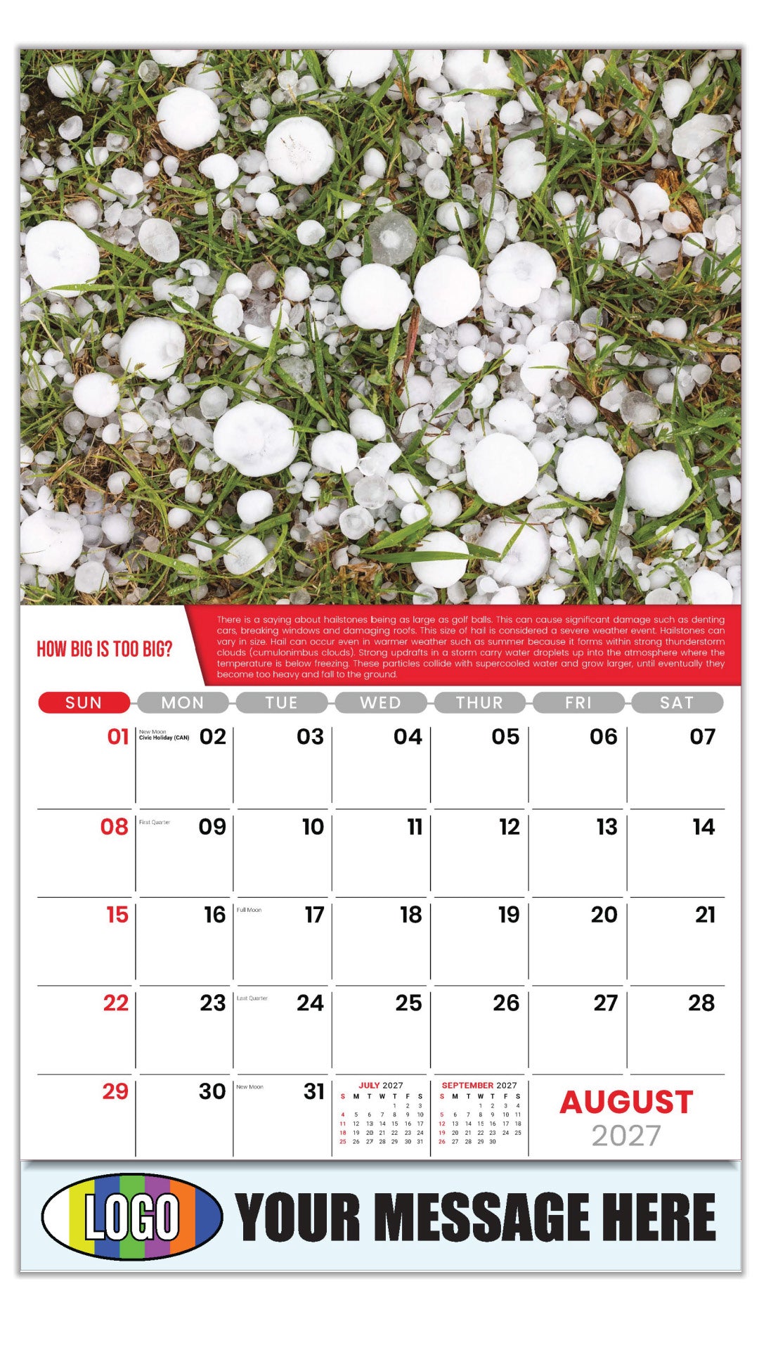2027 Business Promo Calendar Planet Earth - August - How Big is Too Big?