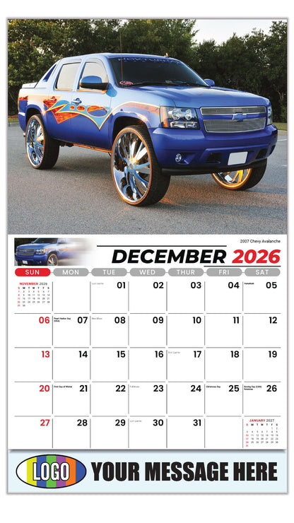 2027 Business Promotional Calendar - Pumped-Up Pickups - 2007 Chevy Avalanche - December_a