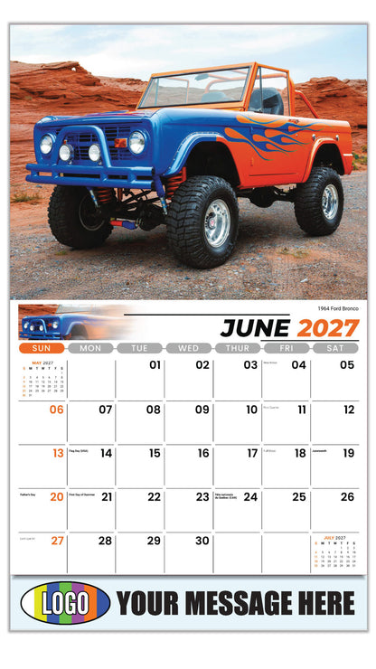 2027 Business Advertising Calendar - Pumped-Up Pickups - 1964 Ford Bronco - June