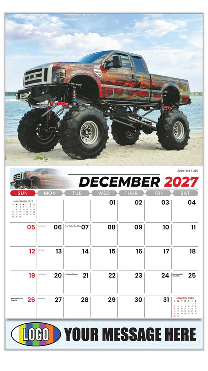 2027 Business Promotion Calendar - Pumped-Up Pickups - 2010 Ford F-250 - December