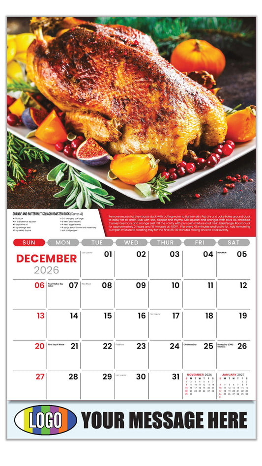 Orange and Butternut Squash Roasted Duck - Recipe - 2027 Business Promotional Calendar - December_a