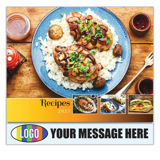 2027 Business Advertising Calendar - Recipe - Printed with your Logo, Name and message