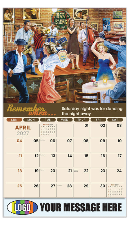 2027 Business Advertising Calendar - Remember When - A Jazz and Blues Club by Trevor Mitchell - April