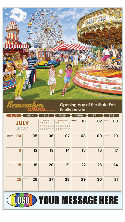 2027 Business Promo Calendar - Remember When - A State Fair by Trevor Mitchell - July