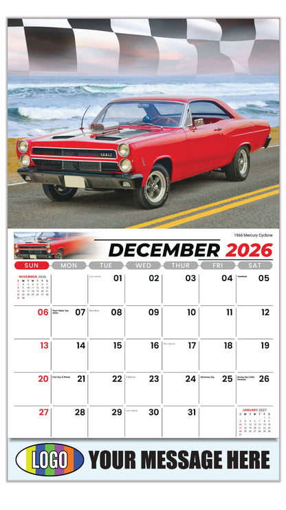 2027 Business Promotional Calendar - Road Warriors - 1966 Mercury Cyclone - December_a