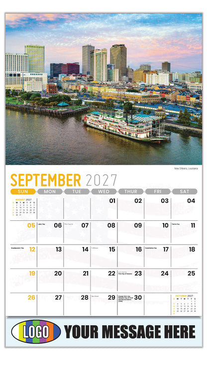 2027 Business Promo Calendar - Scenes of America - New Orleans, Louisiana - September