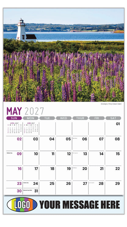 2027 Business Advertising Calendar - Atlantic Canada Scenic - Kensington, Prince Edward Island - May