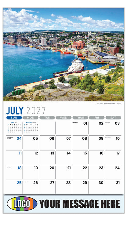 2027 Business Promo Calendar - Atlantic Canada Scenic - St. John’s, Newfoundland and Labrador - July