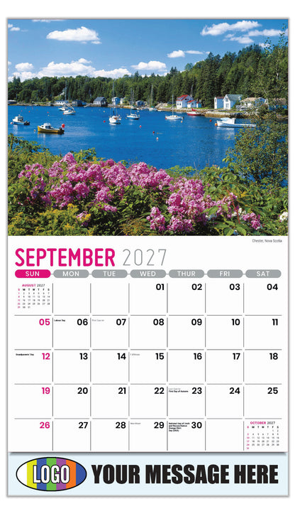 2027 Business Promo Calendar - Atlantic Canada Scenic - Chester, Nova Scotia - September