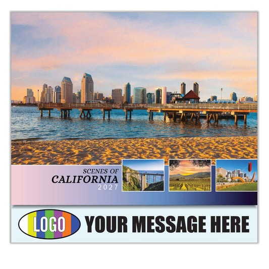 2027 Business Promo Calendar - Scenes of California - Printed with your Logo, Name and message
