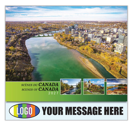2027 Business Promotional Calendar - Scenes of Canada - Printed with your Logo, Name and message
