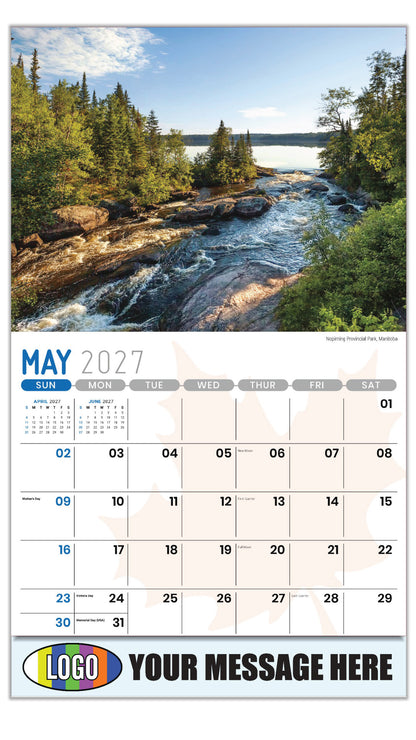 2027 Scenes of Canada Business Advertising Calendar - Nopiming Provincial Park, Manitoba - May
