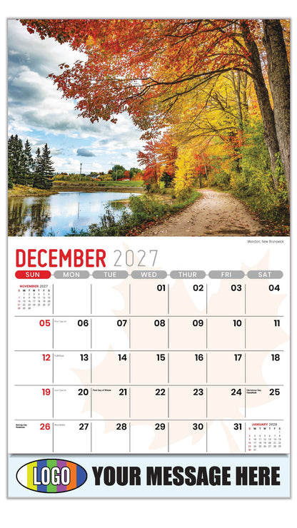 2027 Scenes of Canada Business Promotion Calendar - Moncton, New Brunswick - December