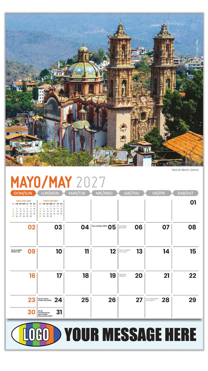 2027 Business Advertising Calendar - Scenes of Mexico - Taxco de Alarcón, Guerrero - May